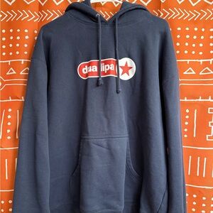 Dua Lipa XL Mens Blue Hoodie